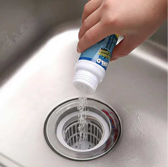 TurboDrain — pour the powder, foaming action breaks down clogs